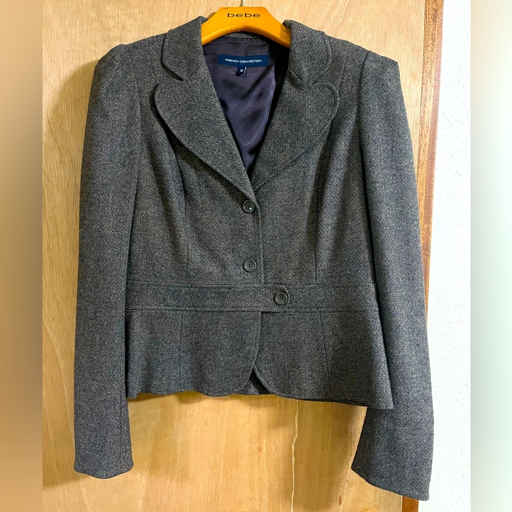 French connection short brown blazer